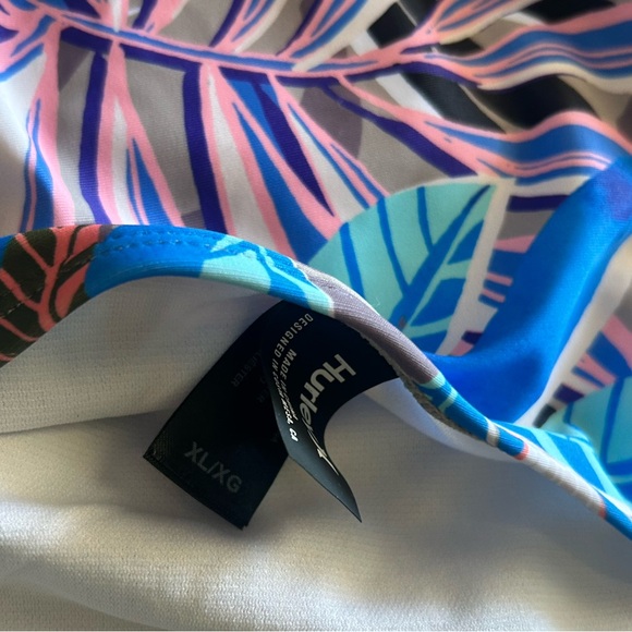 Hurley Women's Leafy Print Bikini in Blue and Green - Picture 6 of 6